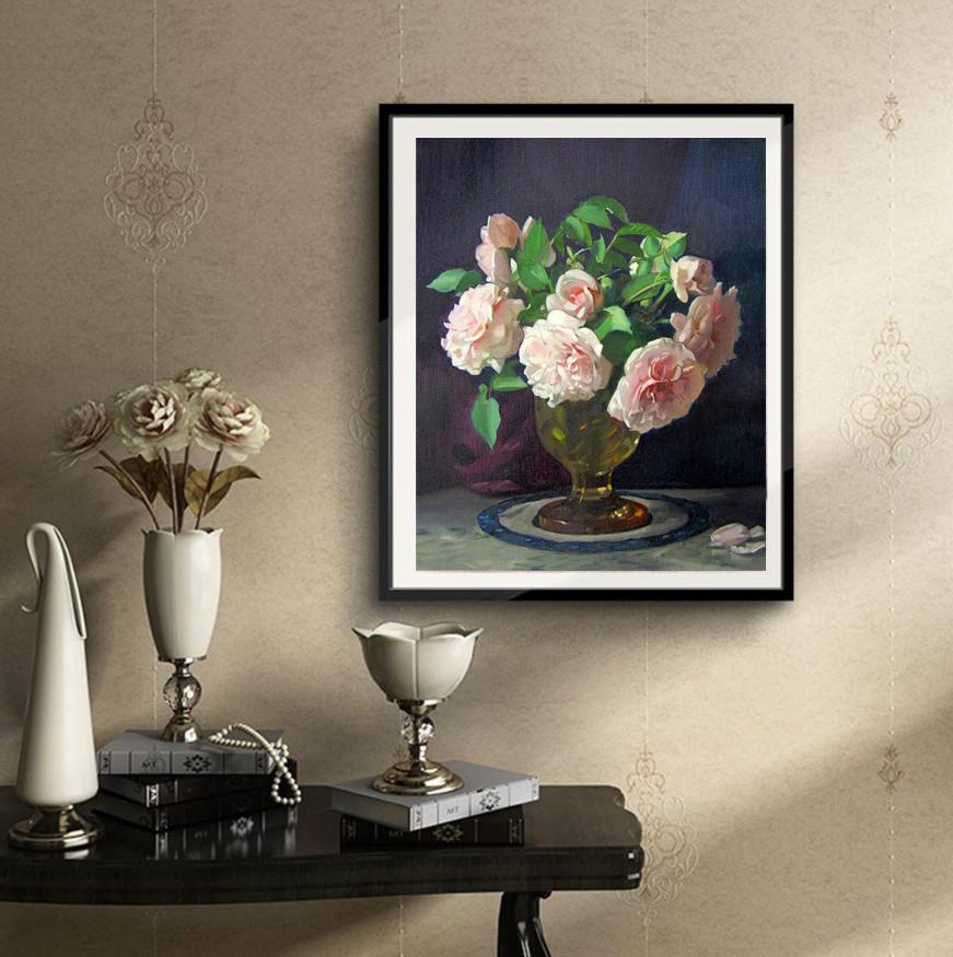 Сделай сам 5D акварельный цветок алмазная вышивка стразами вышивка крестом украшение для дома 20x30cm