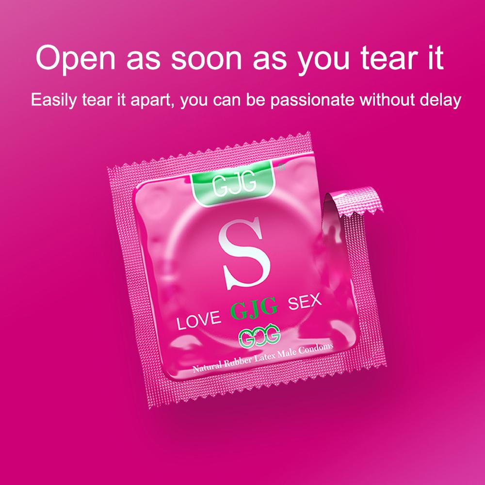 Prezervativ mic ultra-subțire de 49 mm Sex în siguranță Super neted, transparent, prezervativ natural din latex, produs sexual pentru adulți