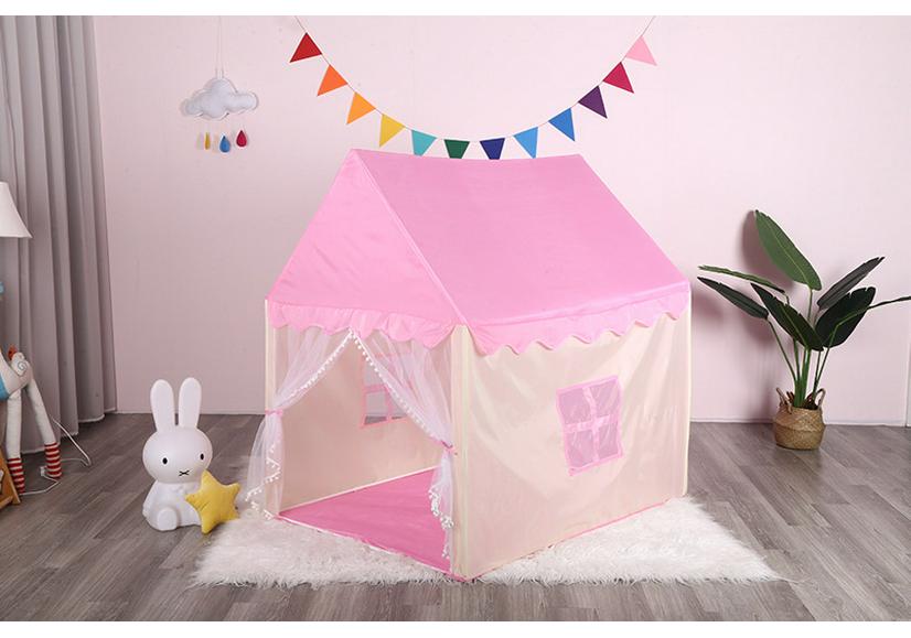 Indoor Princess Castle Tent Playhouse for Kids with Ball Pit and Bed