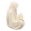 Reaper Sitting Candle Holder White Resin Death Robe Sculpture Spooky Decorative Gothic Tea Light Can