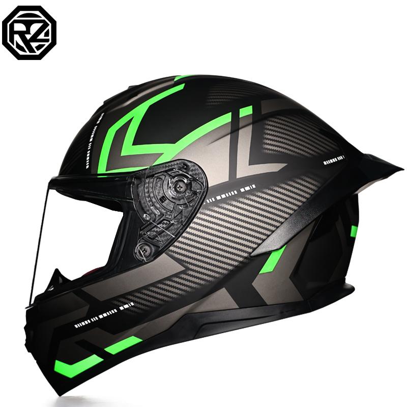 ORZ new motorcycle helmet off-road four seasons personality locomotive big tail full face helmet capacitor DOT