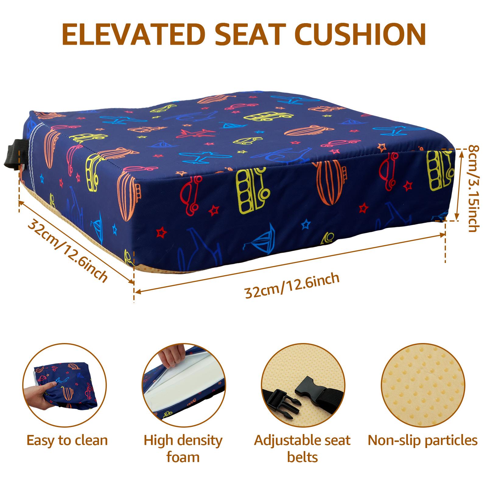 Children Kids Increased Booster Seat Non Slip Booster Cushion Dining Seat Cushions Adjustable Removable Baby Safety Cushions