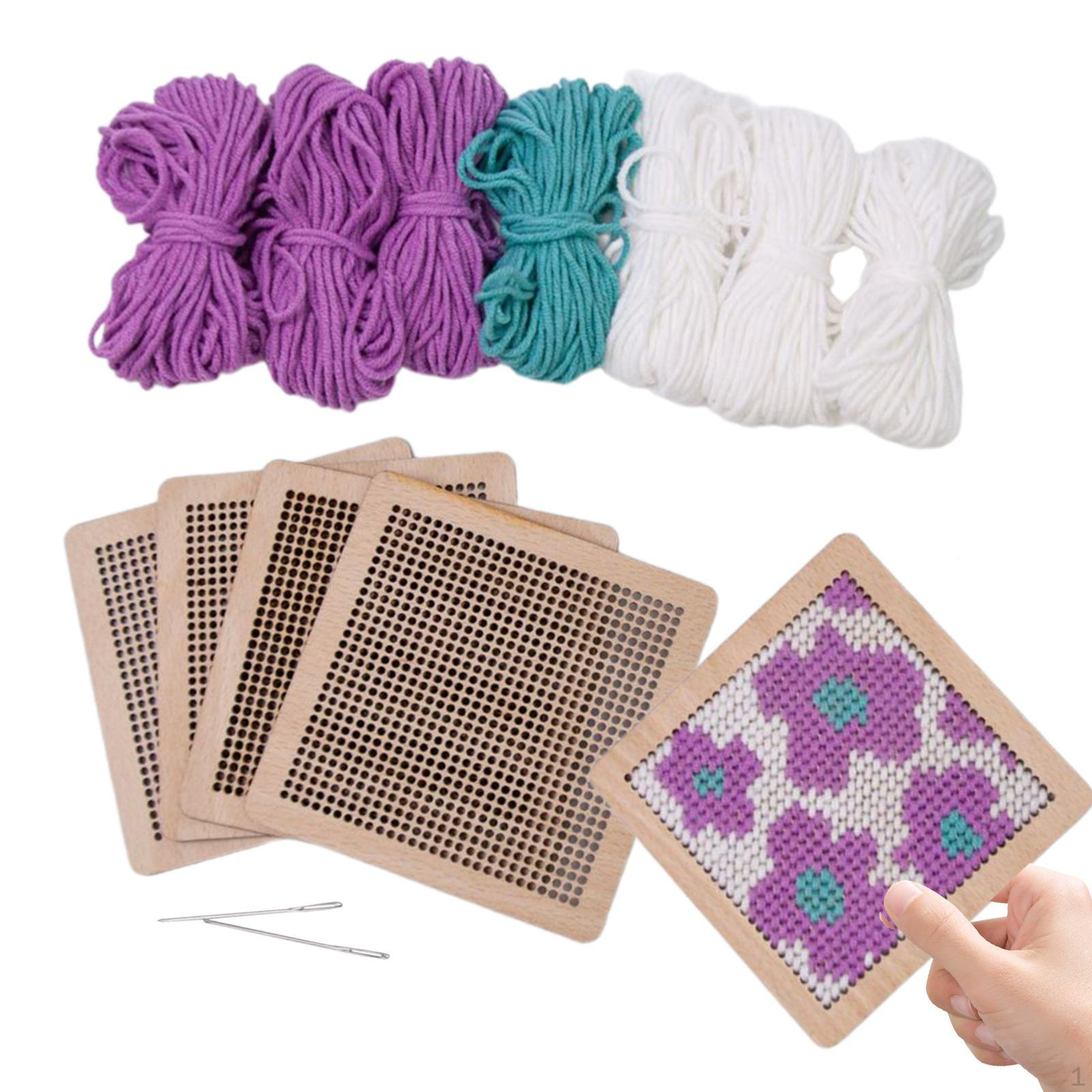 

Набор подставок «сделай сам», подставки для изготовления практичных подушек для чашек, тканые ручной работы для начинающих детей фиолетовый