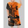 Boys' Set Fashion 3D Printed Casual Pullover Sleeve Shorts Sweatshirt, Boys' Outdoor T-Shirt Shorts Outfit, Perfect Outdoor