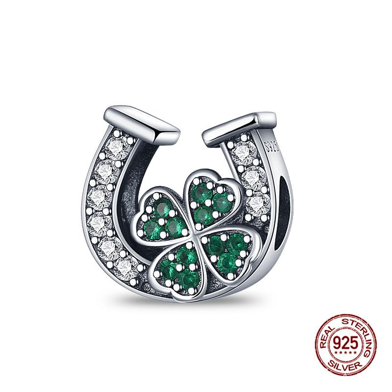 Original Charms Copper Flowers And Four-Leaf Lucky Clover Charms Beads Fit 3Mm Original Bracelet Womens Do-It-Yourself Fine Fine Jewelry Gifts