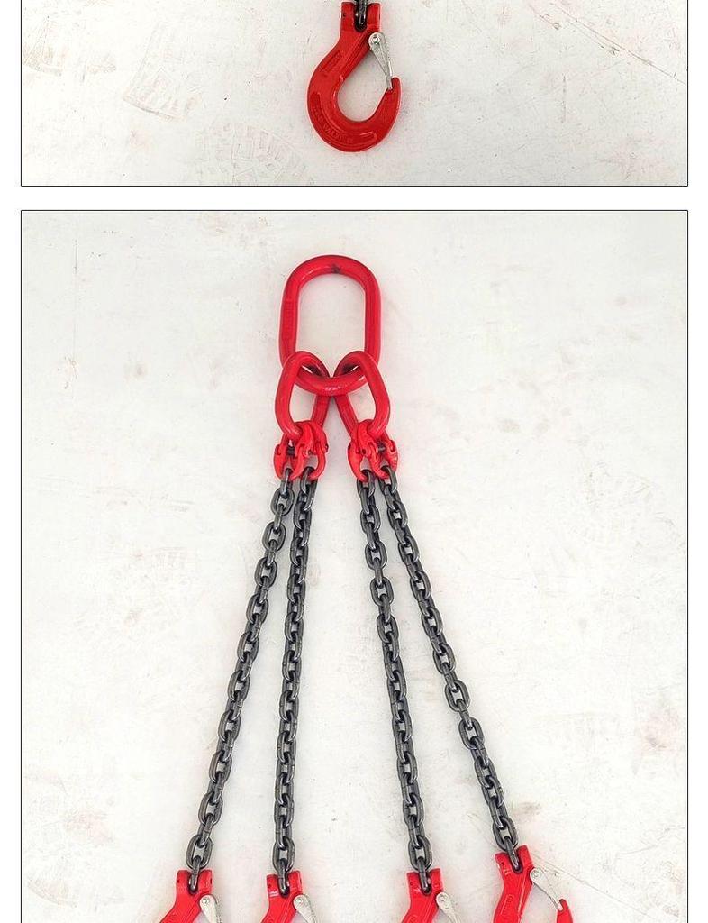 Double & Four Hook G80 Manganese Steel Lifting Chain Sling for Crane Hoist