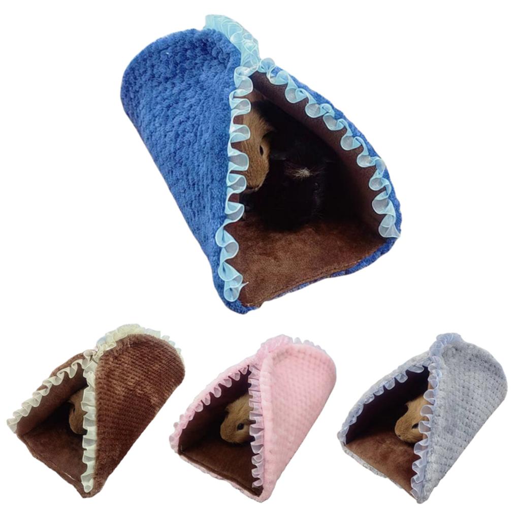 Hamsters Sleeping Bed Toy Small Animal Pet Hideaway Winter Warm Play Tunnel Bed Habitat Decor for Squirrels Chinchillas