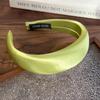 Spring/summer New Bright-coloured Satin Headbands 4cm Wide-Brimmed Sponge Hair Band Woman Temperament Hair Hoop Hair Accessories