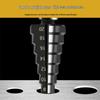 3-Piece Hex Shank Straight Flute Step Drill Set: Bearing Steel Conical Drill Hole Opener (Sizes 3-12, 4-12, 4-20).