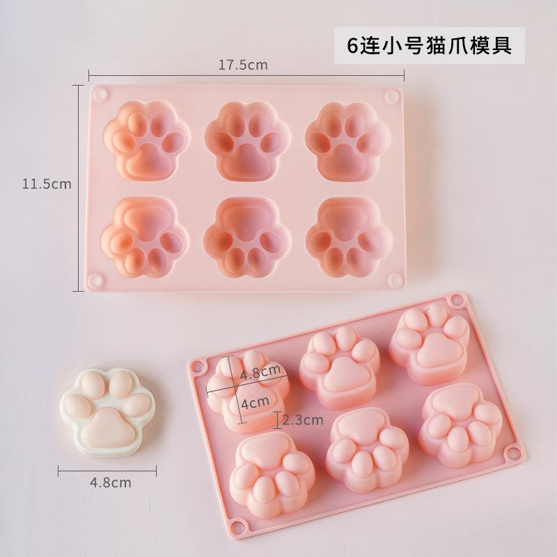6 Holes Handmade Soap Silicone Mold Various Aromatherapy Candle Molds DIY Handmade Baking Cake Chocolate Ice Mold
