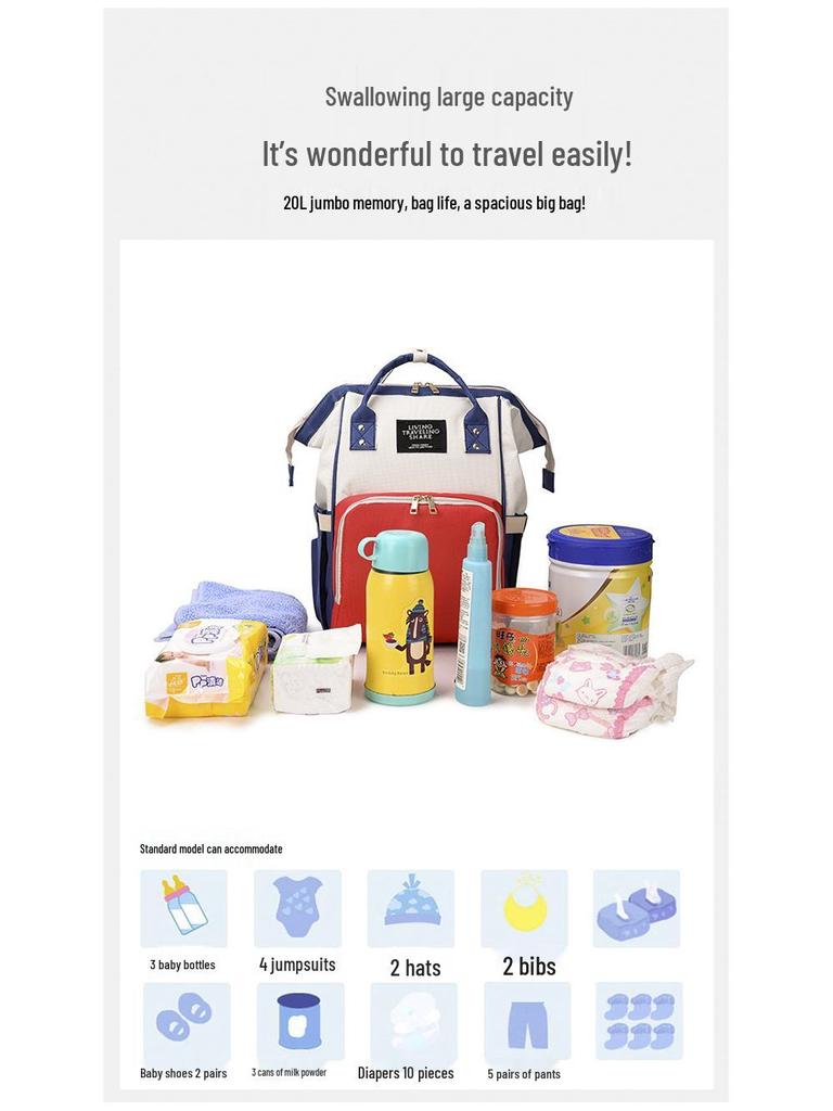 2025 Stylish Mommy Backpack: Large Capacity Travel Bag for Young Moms