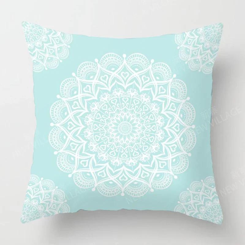 Fall Home Decor Autumn Living Room Throw Pillow Cover Sofa Boho Cushion Cover Mandala