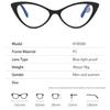 1pc Stylish Small Cat Eye Reading Glasses Women Ladies Cateye Blue Light Blocking Computer Readers Anti Glare Fashion Eyewear