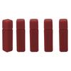 5 Pcs Empty Lip Gloss Tubes Rubber Paint Frosted Texture Refillable Rectangular Lip Balm Bottles Red