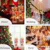 1 Set Christmas Beads Xmas Theme Decorative Anti-fading Happy Holiday Party DIY Floating Candle Faux Pearl for Gift
