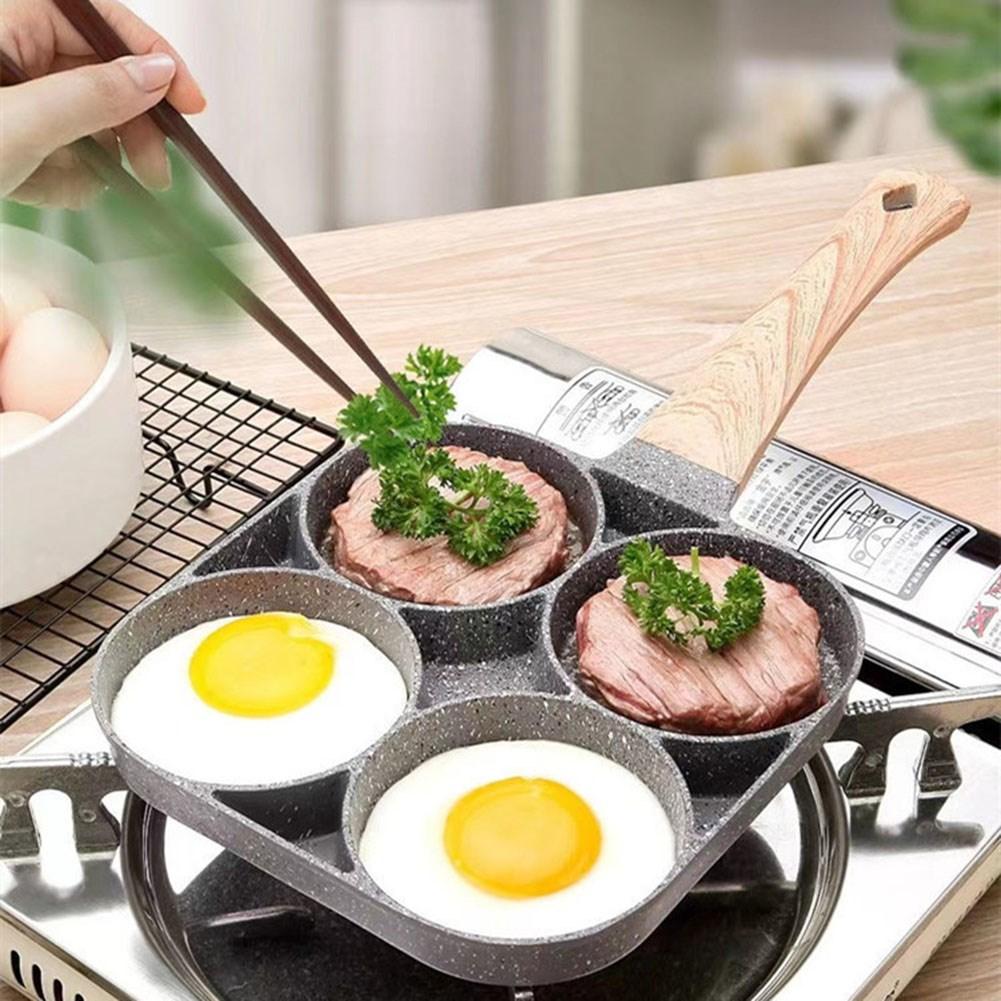 2/4-Hole Frying Pot Pan Thickened Omelet Pan Non-stick Egg Pancake Steak Pan Cooking Egg Ham Pans Breakfast Maker Cookware Pan