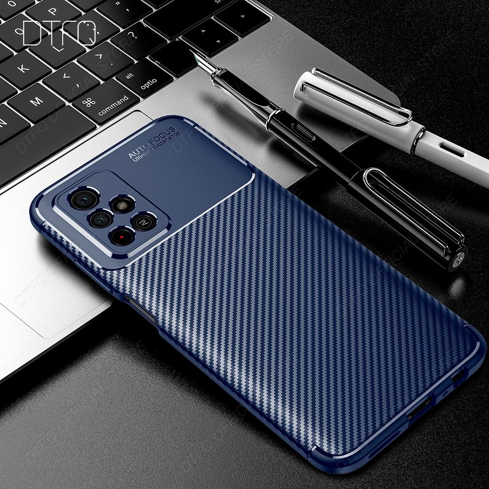 Pro pouzdro POCO M4 Pro Nárazuvzdorné pouzdro z uhlíkových vláken pro POCO X3 Pro Matte Funda Coque silikonové pouzdro pro POCO M4 Pro 5G POCO X4 Pro