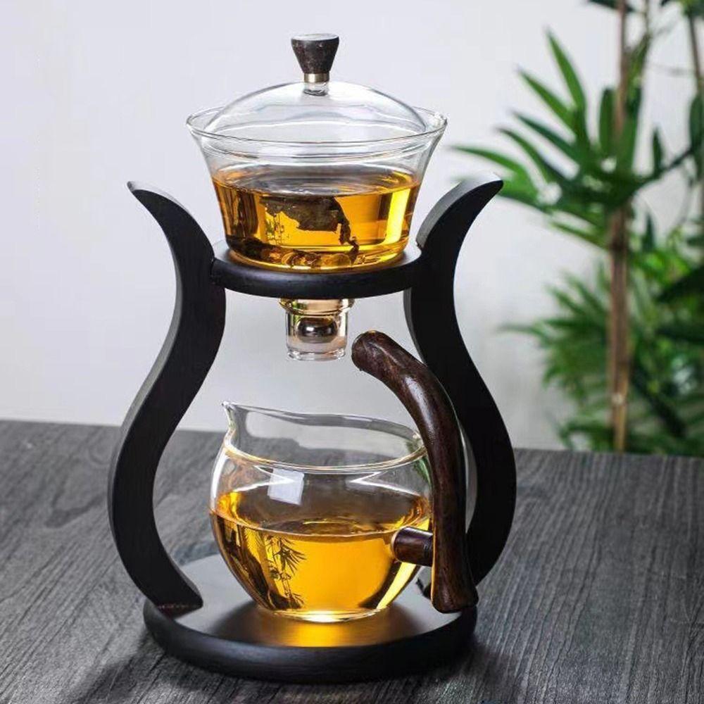 High Borosilicate Glass Semi-Automatic Teapot Set Magnetic Teapot Suit  Kitchen