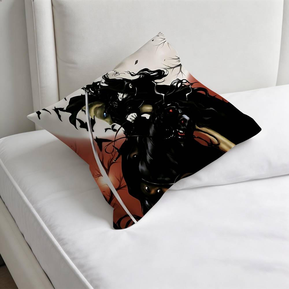 VVampire Hunter D Fashion Square Pillow Case Durable Throw Pillow Cover for Sofa Couch Chair