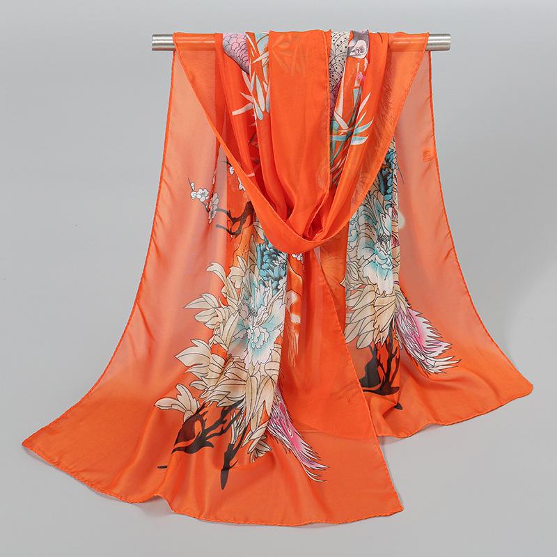 1Pc Muslim Chiffon Hijab Scarf For Women Summer Print Thin Scarves Soft Shawl Foulard Viscose Autumn Female Sunscreen Wrap Shawl