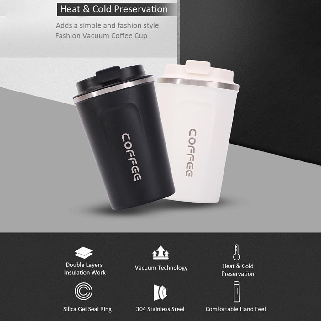 Leakproof Steel Coffee Cup Stainless Insulated Thermal Cup Car Portable Travel Coffee Mug