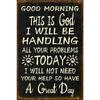Vintage Good Morning This Is God Metal Sign Christian Iron Wall Decor Inspirational Religious Poster for Home Garage Studio