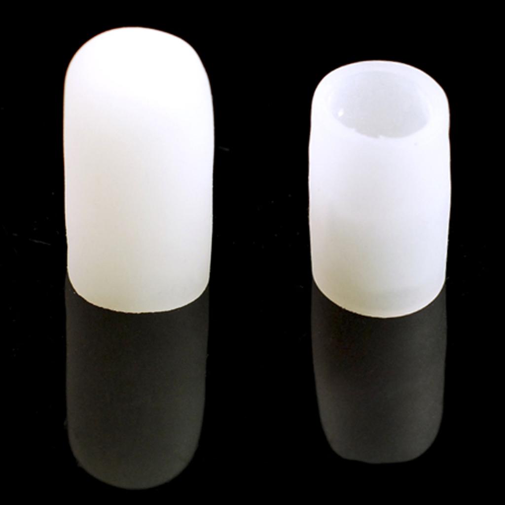 2 Pieces Open Silicone Toe Tube - Sleeves Corn Pad Protectors for Cushions Corns, Blisters,