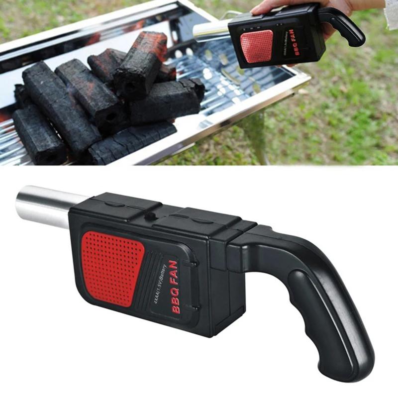 Convenient handheld electric blower,extended handle,accelerates charcoal burning,use for outdoor camping,picnic,BBQ,cooking tool