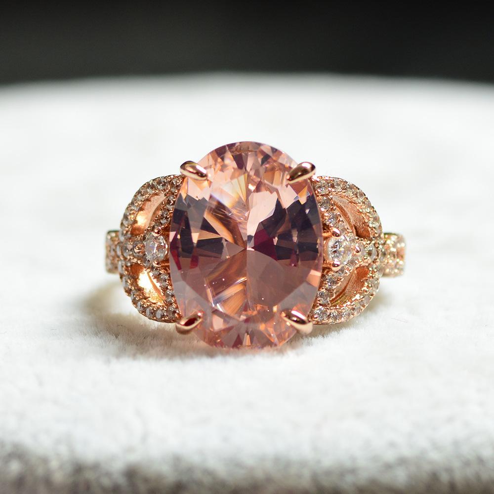 Tancise Classic 925 Sterling Silver  Zircon Ring Ladies Jewelry Wedding Promise   Party Gift