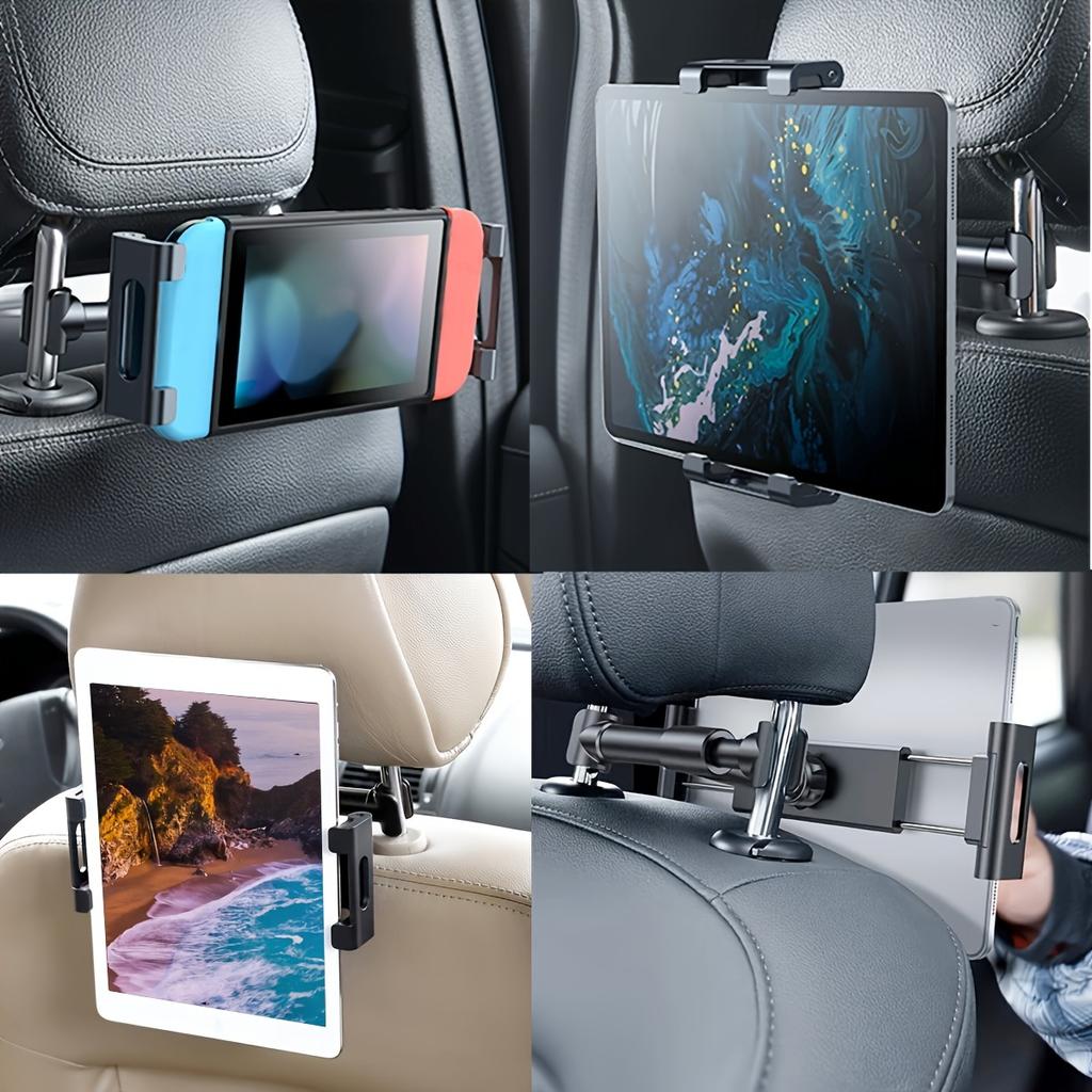 Universeller Auto-Rücksitz-Kopfstützen-Tablet-Halter 360-Grad-Drehhalterung für iPad Air Mini Pro 4-13 Zoll Rückenkissen-Handy-Klemmenständer