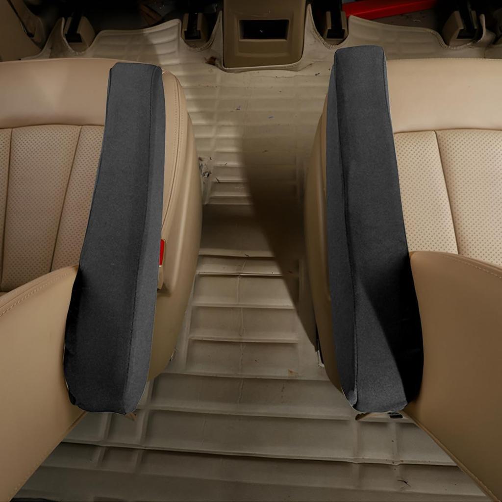 AUCELI 2 Pcs Car Front Seat Armrest Covers, Cloth Fabric Armrest Protectors, Direct Replacement Center Console Lid Armrest Cover Skin, Universal