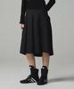 KITTY POTTERY Symbol Embroidered Pleated Long Skirt Black