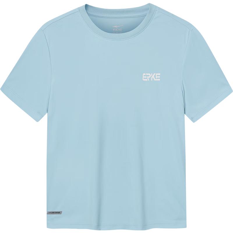 Erke Kids' Round Neck Short Sleeve Sports T-Shirt