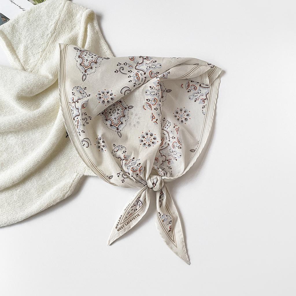 Leopard Print Silk Scarf Cotton Silk Scarf Triangle Scarf With Shirt Tie Neck Scarf High-End Shawl Triangle Scarf Belt Women