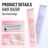 2-in-1 Bikini-Trimmer für Damen, Elektrorasierer mit Doppelkopf für Körper & Gesicht, Kabellos, Nass/Trocken, Schmerzfreie Haarentfernung für Zuhause und Reisen