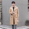 Men'S Trench Coat Long Spring And Autumn Korean Version Trendy New Handsome Casual With British Style Winter Coat Men