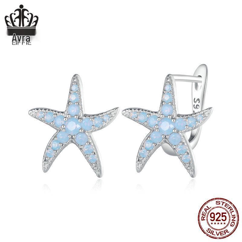 

Avle Ocean Style Набір ювелірних виробів зі срібла 925 проби у вигляді морської зірки та морського коника