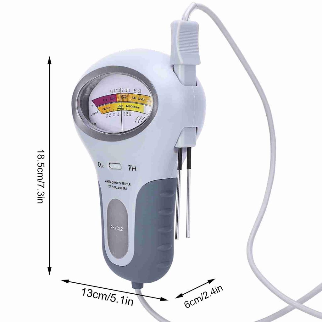 Miernik Chloru Tester Chloru PH PC‑102 Poziom CL2 Przenośny Cyfrowy Miernik PH Jakość Wody Basen Spa Instrumenty Analityczne