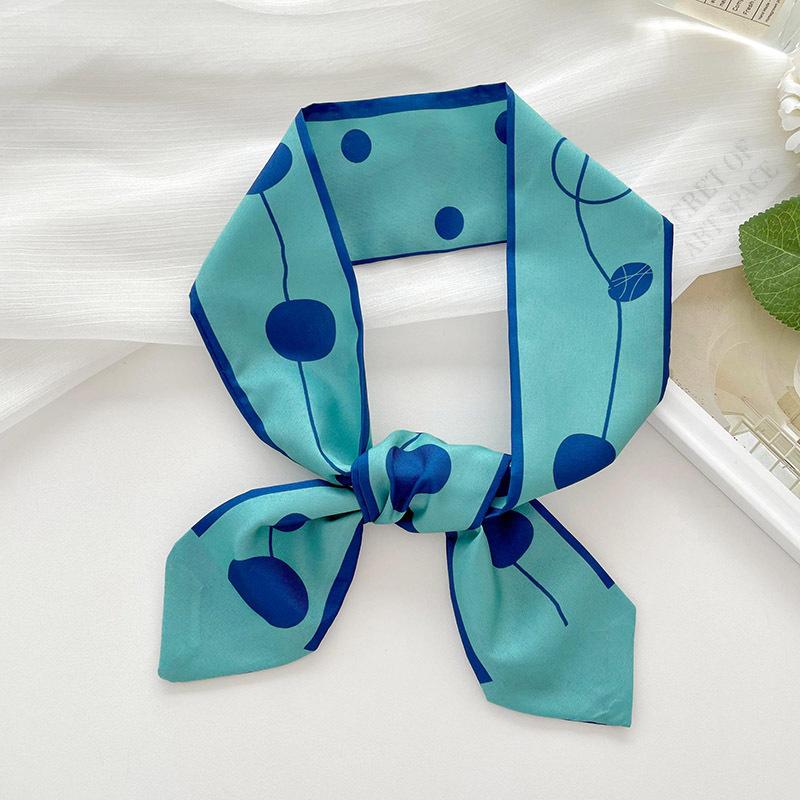Long silk scarf, high-end new versatile hair tie streamer, atmosphere ribbon, spring and summer decorative scarf, tied bag streamer