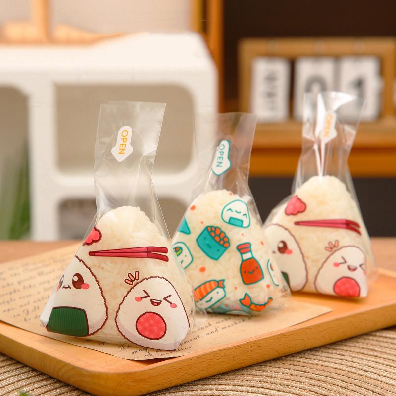 Triangle Rice And Vegetable Roll Packaging Paper Triangle Rice Ball Disposable Packaging Bag Sushi Bag Sushi Bento Accessories
