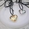 Heart Pendant Choker Necklace Neck Chain Adjustable Length Neckchain Fashionable Neckwear Jewelry Y2K Accessory Gift