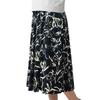 Fully Elastic Skirt with Lined Solid Floral Relaxed Perfect for and Fall Floral Size [FLUTE.MF] Women's Top, Flared, Mid-Length, Color, Print, Casual,