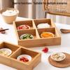Bamboo 4-Compartment Snack & Fruit Tray
