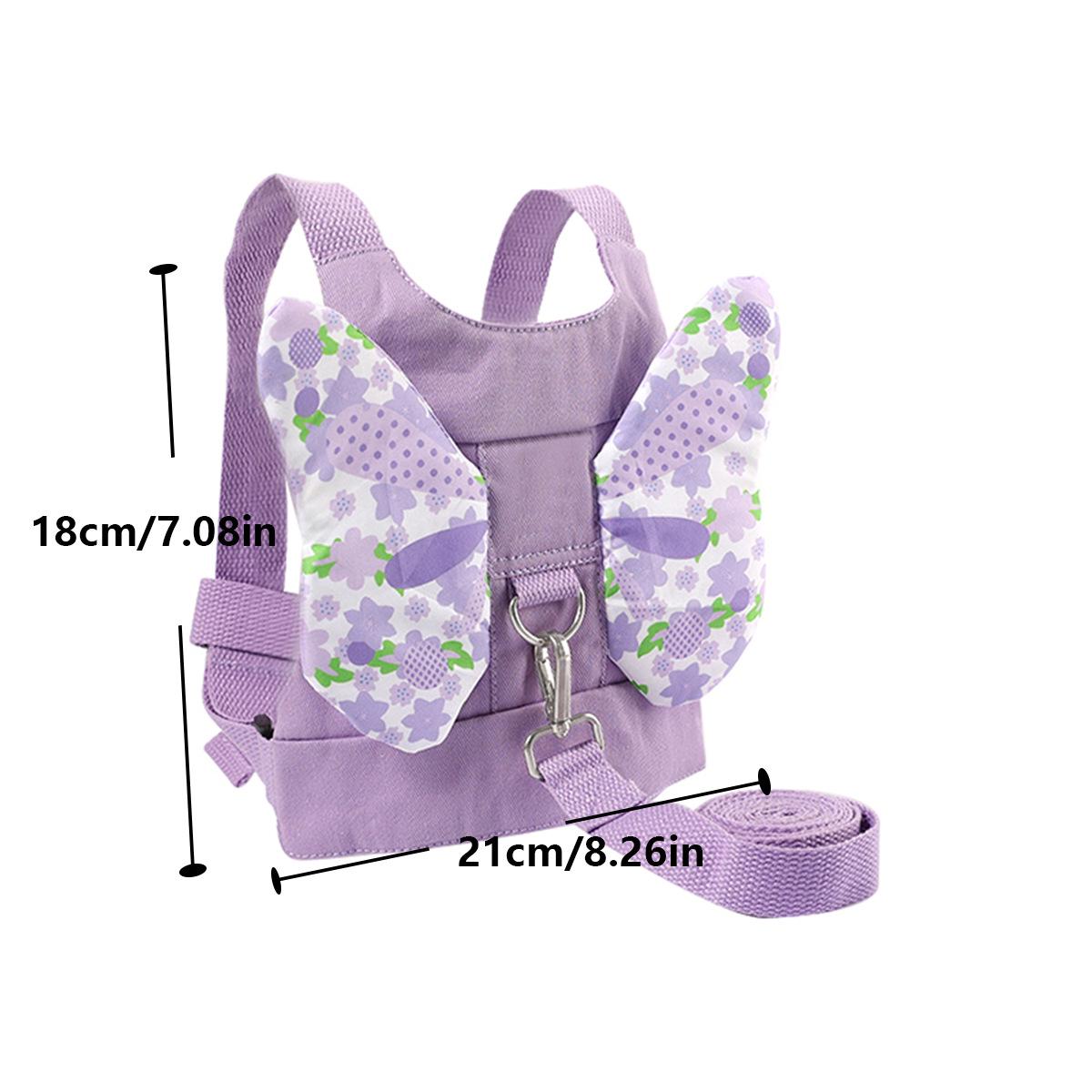 Children s Anti-Lost Backpack with Safety Leash фиолетовый