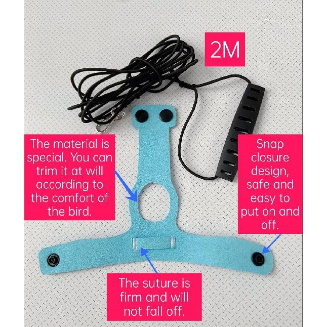 Bird Flight Harness Vest, Parrot Flight Suit with Leash for Parakeets Cockatiels Conures Budgies, Bird Flying Clothes with Rope and Handle for