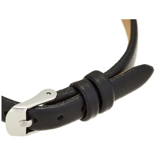 Fieldwork Analog Ruffle Watch with Nuanced Colors and Leather Strap, Women's, Black, ASS160-5