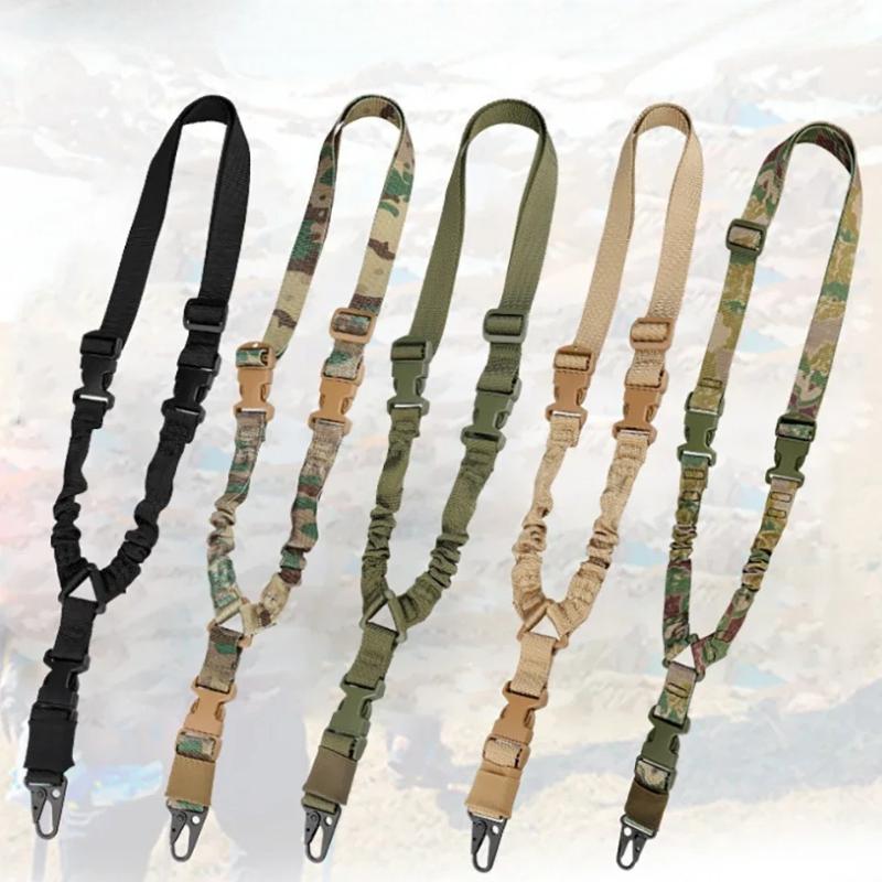 Outdoor Single Point Tactical Harness, Unisex CS Gun Rope, Camouflage Crossbody Safety Rope, Hunting Sports Belt