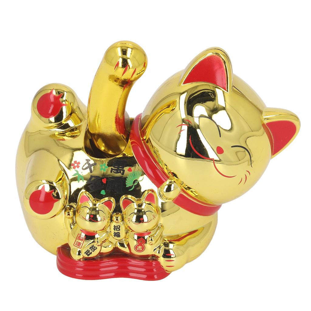 Solar Waving Cat Innovative Cute Auto Waving Arm Solar Powered Fortune Cat for Car Dashboard