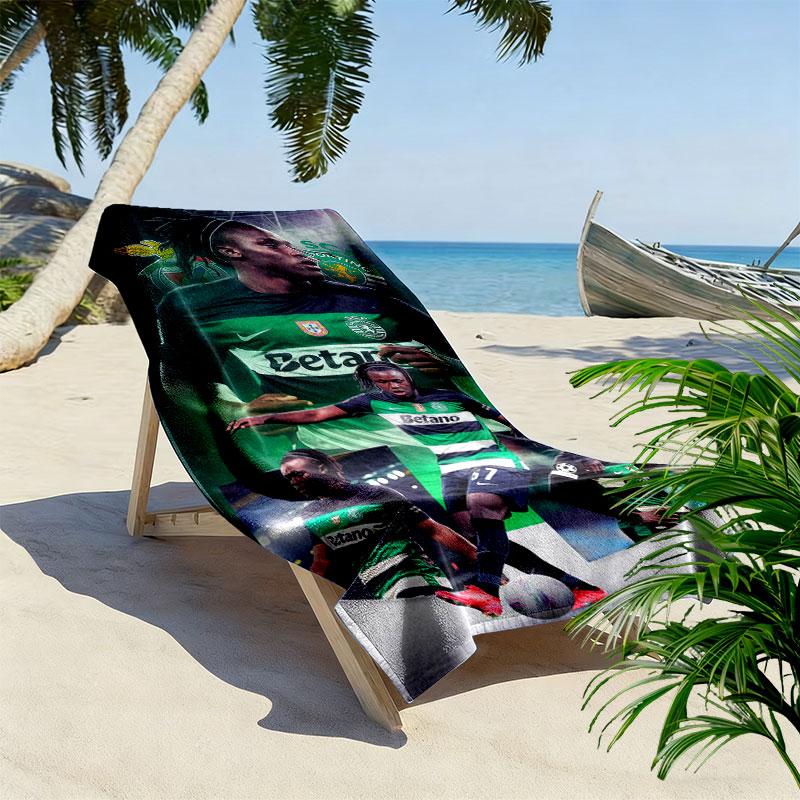 Sporting CP Print Strandtuch, Großes Weiches Schnelltrocknendes Handtuch für Strand Camping Schwimmen