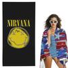 N-Nirvana Rock Band Microfiber Beach Towel Black Quick Dry Soft Absorbent Bath Towel for Men Adults Summer Pool Swimming